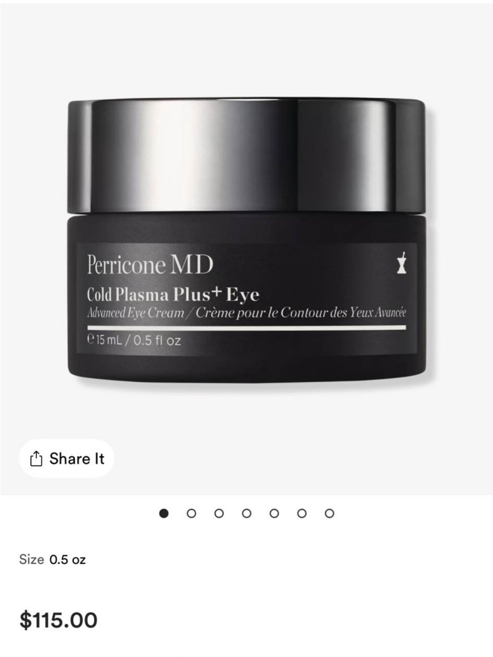Perricone MD Cold Plasma Plus+ Eye - Matte Black & Silver